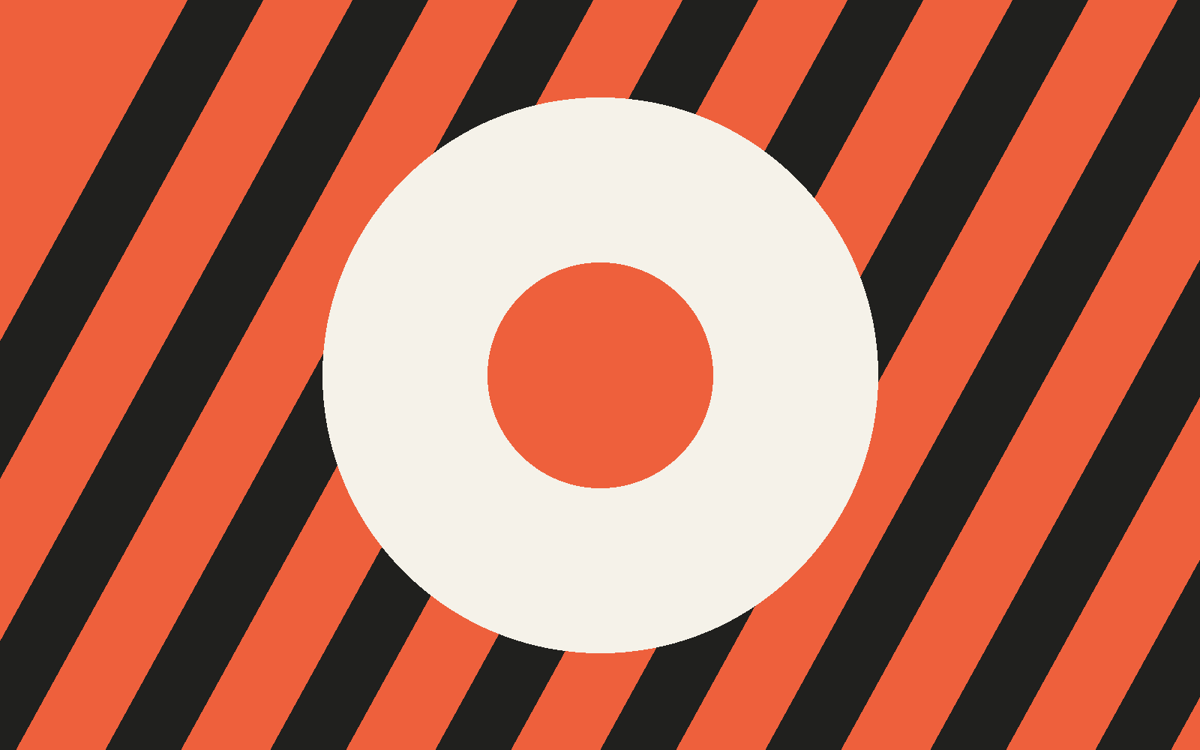 Abstract editorial study in the Off-Kilter palette; demonstration artwork
